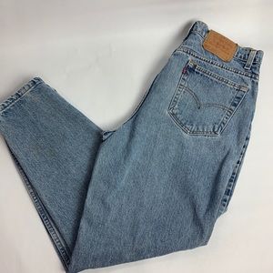 Levi's 521 Denim Mom Jeans Tapered Fit High Rise
